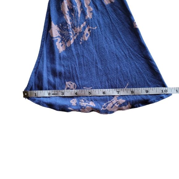 FREE PEOPLE Fiona Wrap Top, Boho, Blue Cobalt, XSmall, Bell Long Sleeves - Picture 13 of 16